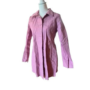 GAP thigh length BUTTON DOWN COAT PNK WOMENS SIZE MEDIUM